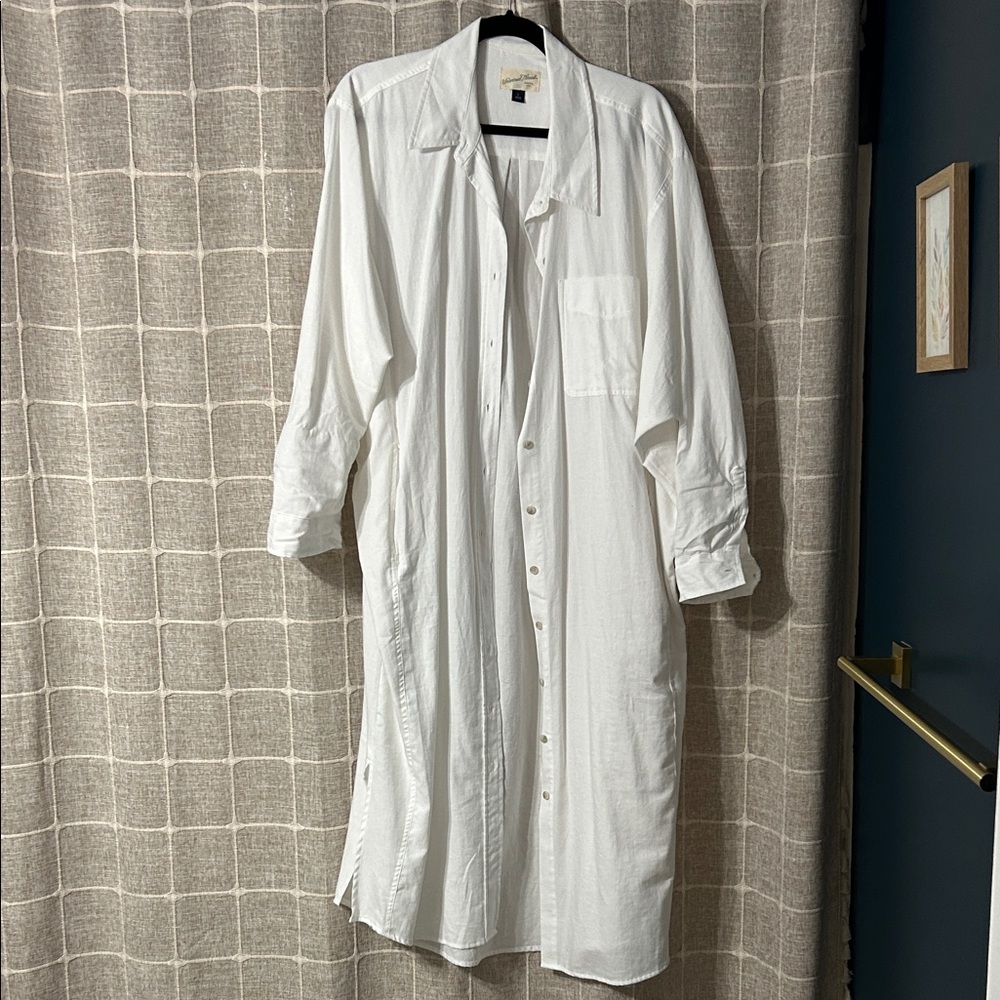 Universal Thread White Button-Up Maxi Dress